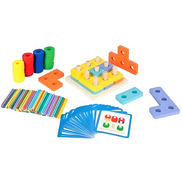 Juego Torre Cuenta Apilable Encastre Col