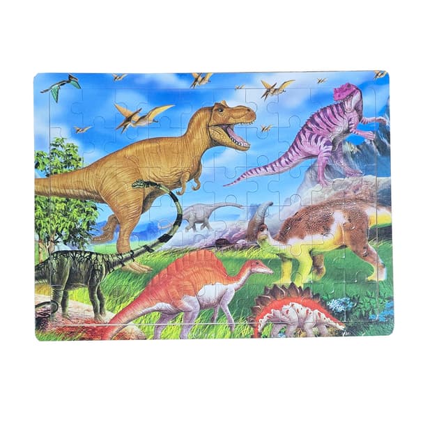 Rompecabezas En Madera Mundo Dinosaurio