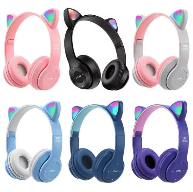Audifonos Inalambricos Led Orejas Gatos