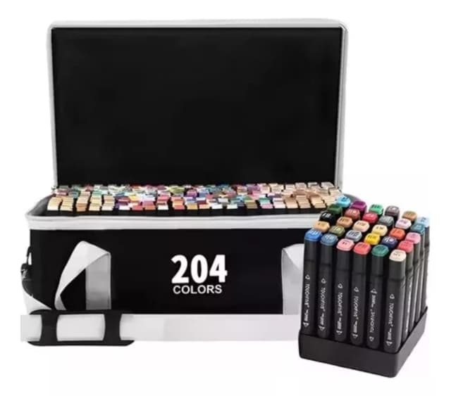 Set De Marcadores X204 Piezas Doble Punt