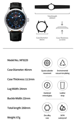 Reloj Naviforce Casual Nf9229 Cuero Homb thumbnail 9