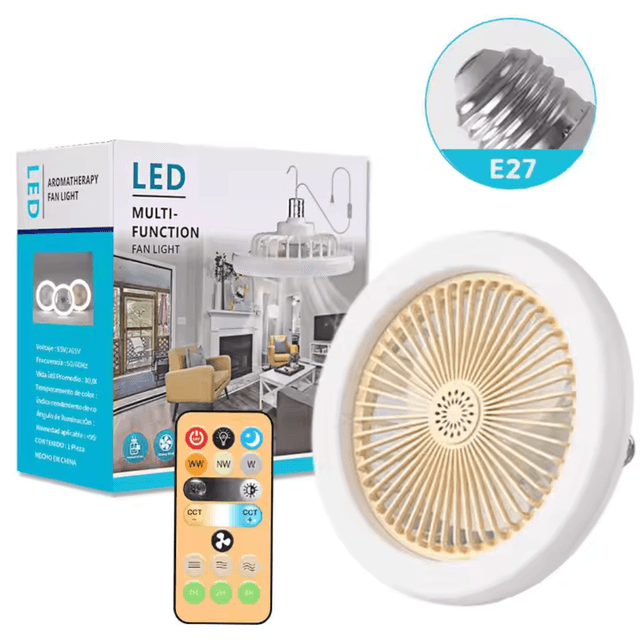 Lampara Ventilador De Techo 2 En 1