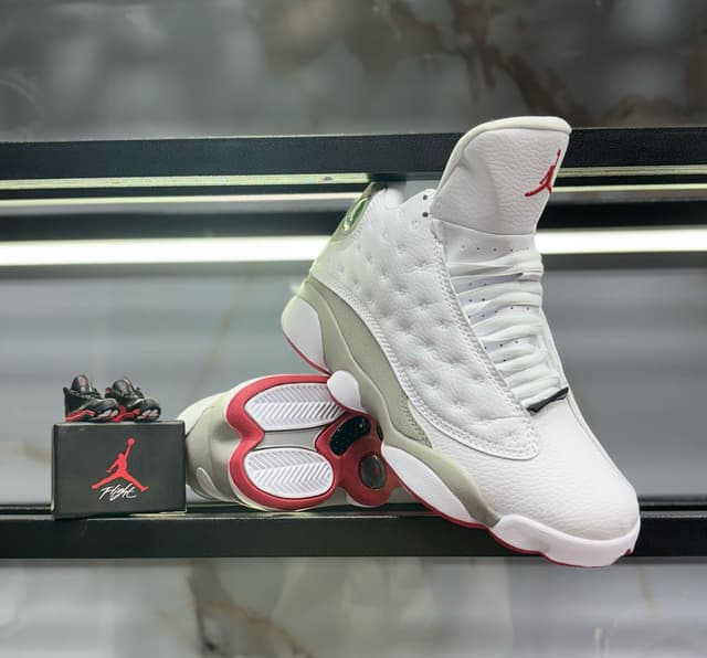 Jordan Retro 13 Blanco Y Gris Unisex