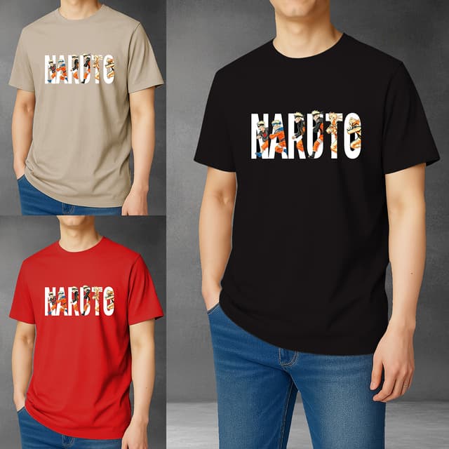 Camiseta Anime Naruto Hombre