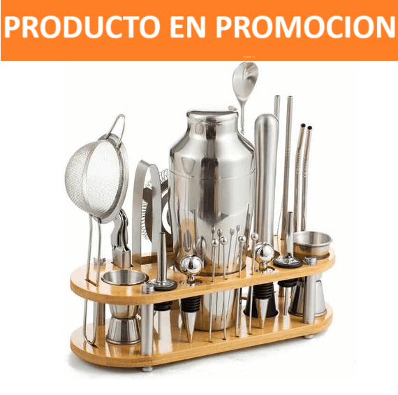 Set De Cocteleria Para Bares En Acero