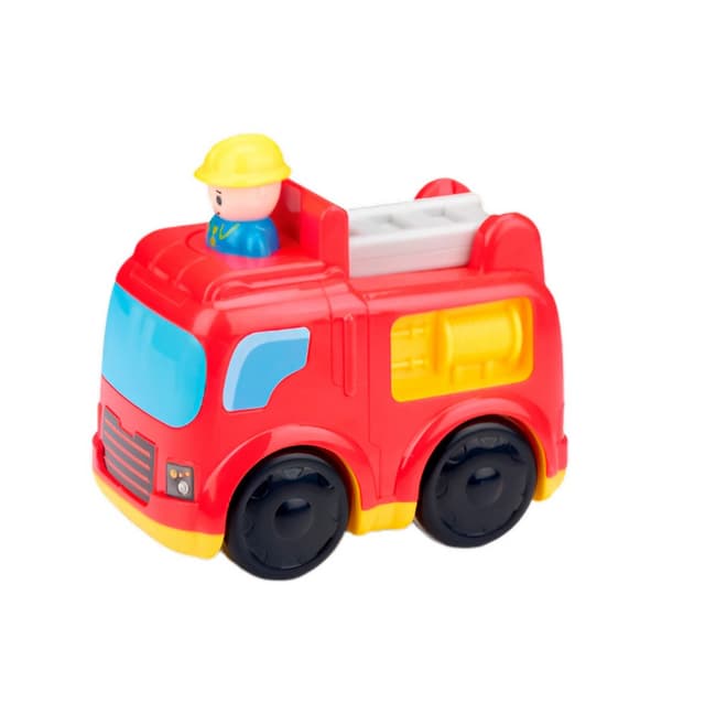 Carro Bombero Push De Impulso Juguete In