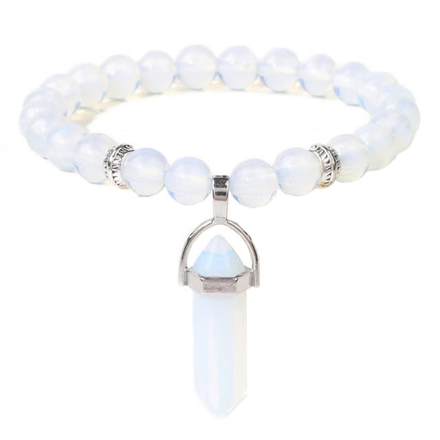 Pulsera Cuarzo Pendulo Piedra Luna