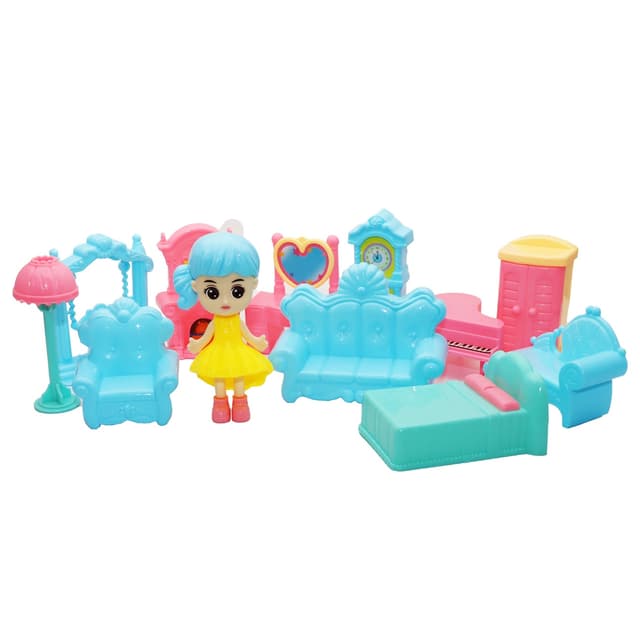 Set De Muebles Para Casa De Munecas