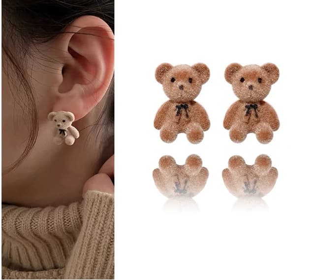 Aretes Pendientes Oso De Peluche Kawaii