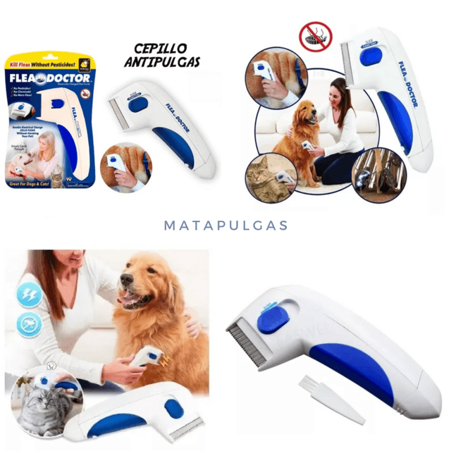 Cepillo Mata Pulgas Electrico Mascotas