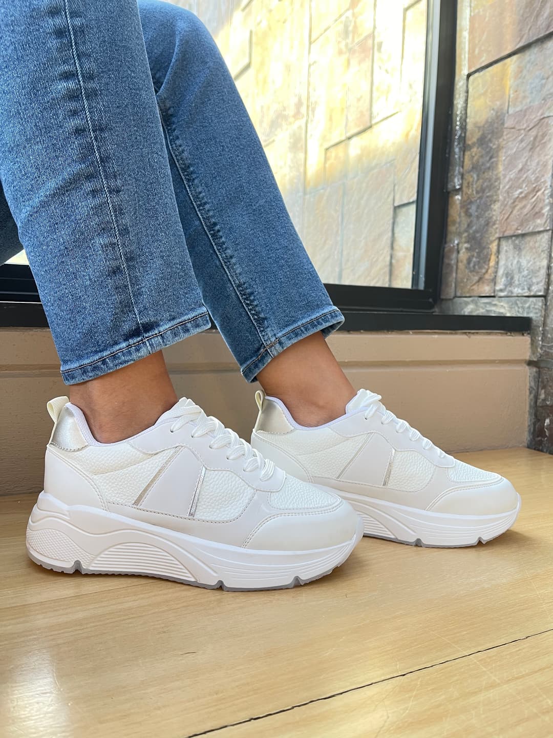 Tenis Casual Piram Talco Plata De Mujer