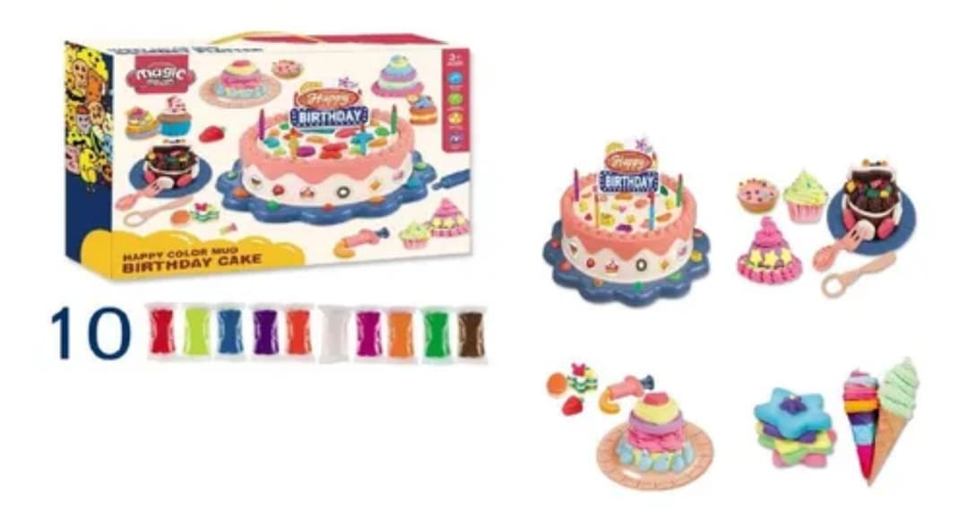 Happy Birthaday Torta Plastilina