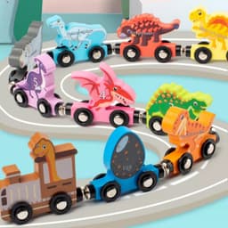 Tren Dinosaurios En Madera Con Iman Nino thumbnail 4