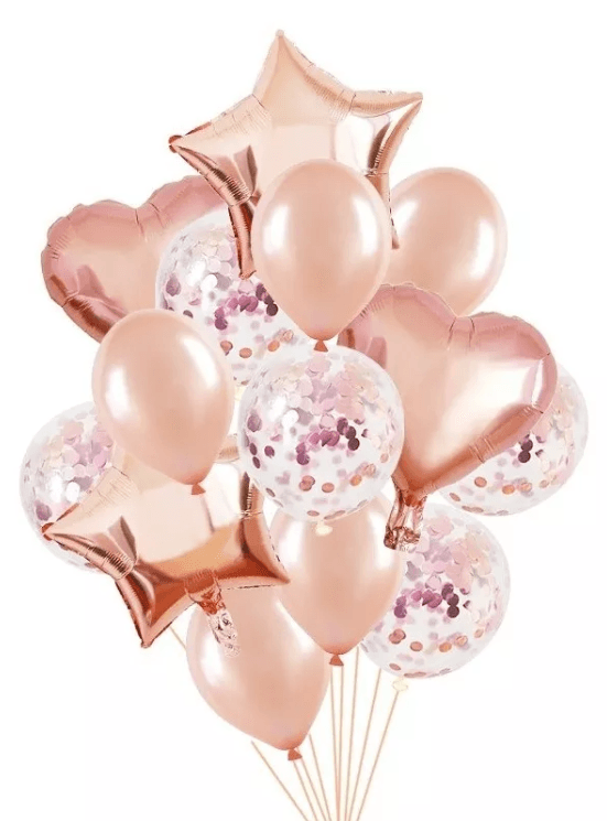 Set Globo Estrella Corazon X14