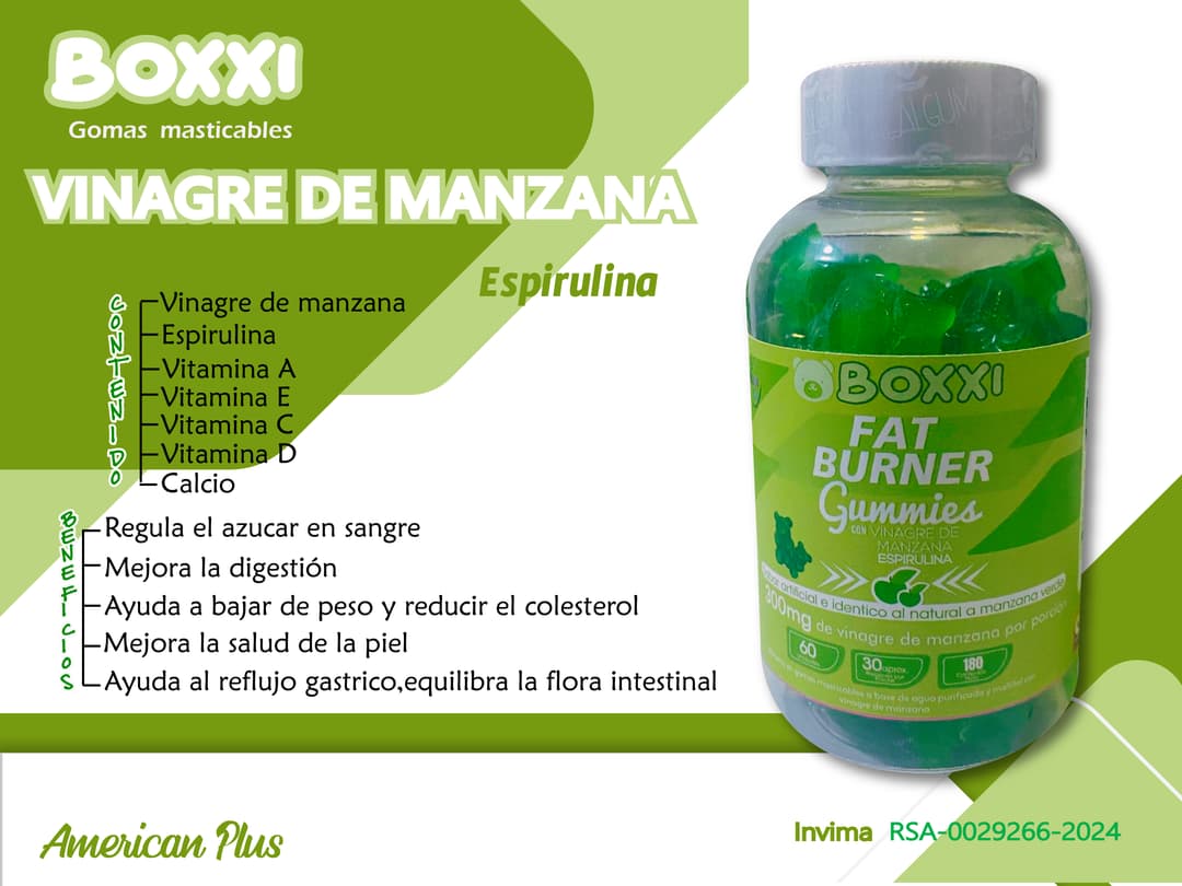 Gomas De Vinagre De Manzana Boxxi