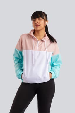 Chaqueta Rompevientos Mujer Rosa X Verde thumbnail 5