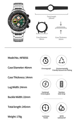 Reloj Naviforce Casual Nf8056 Crono Homb thumbnail 10