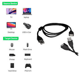 Cable Extension Usb Macho Hembra 1.5 Mt thumbnail 2