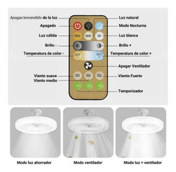 Lampara Ventilador De Techo Con Control thumbnail 2