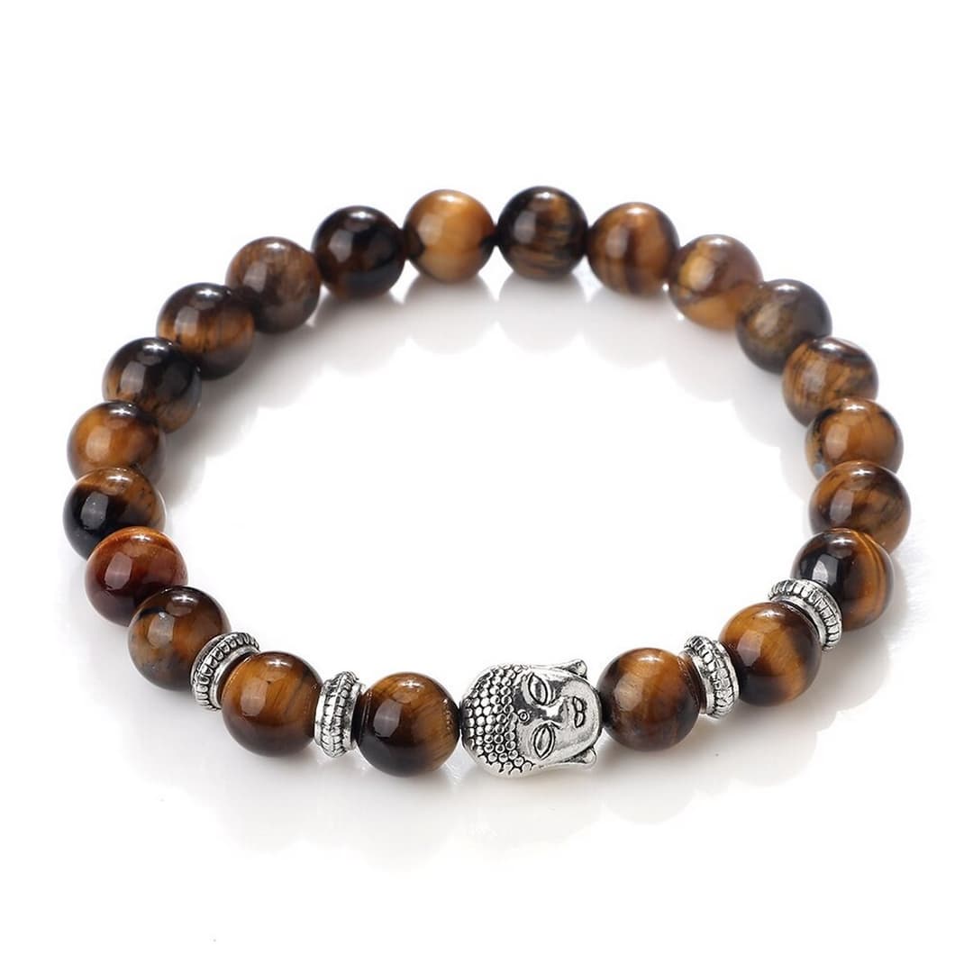 Pulsera Buda Sabiduria Ojo De Tigre