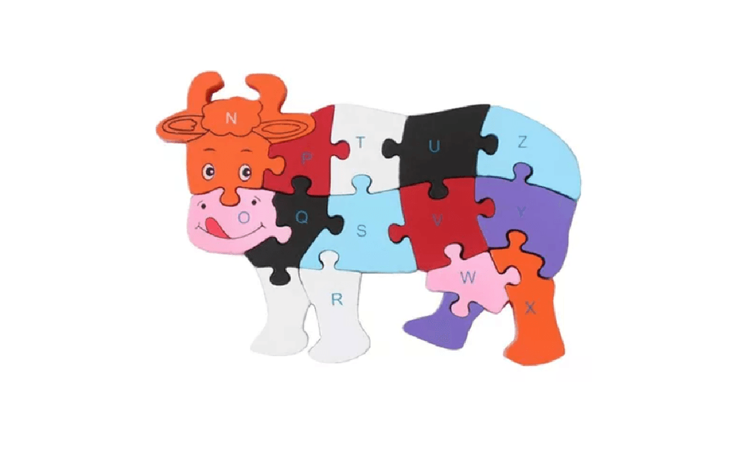 Rompecabezas Vaca De Madera