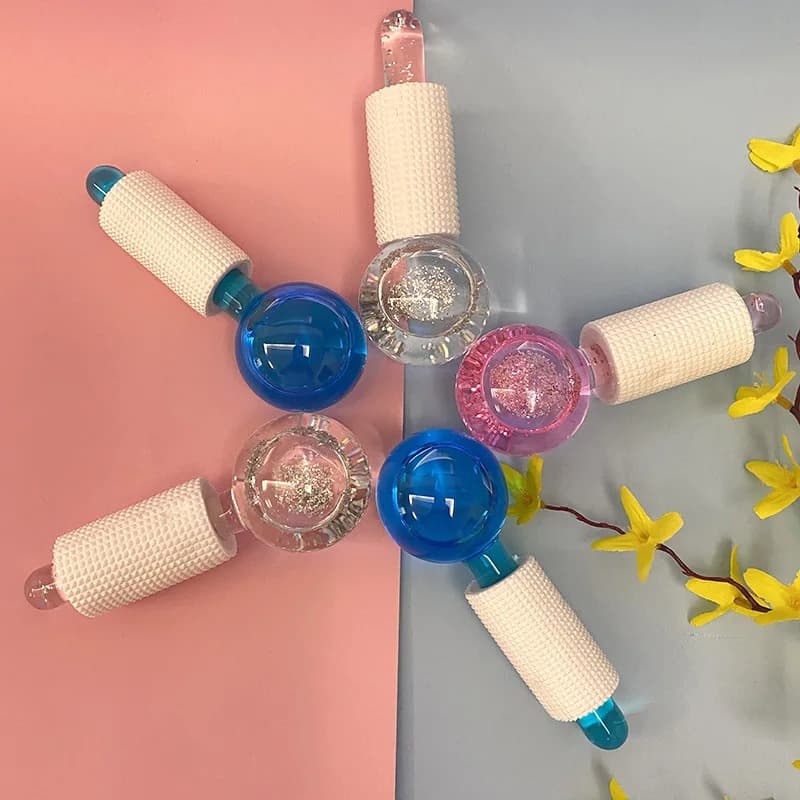 Bolas Cristal Frio Masajeador Facial