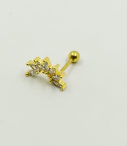 Piercing Dorado Tiara De Cristal thumbnail 1